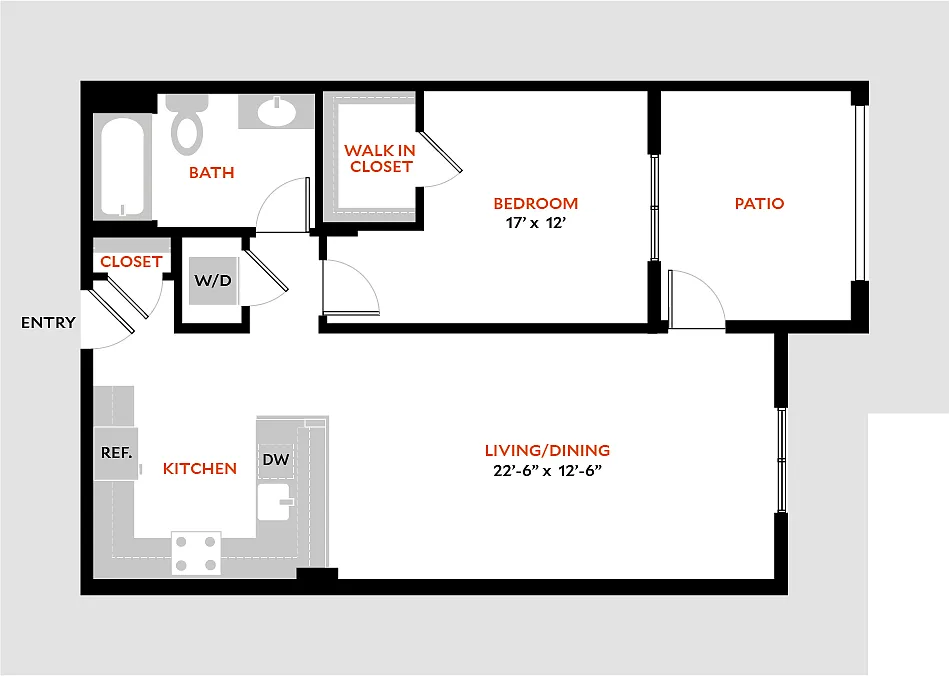 Floor plan Plan 1J