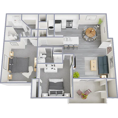 Floor plan 2X2F - Crosslake Cove