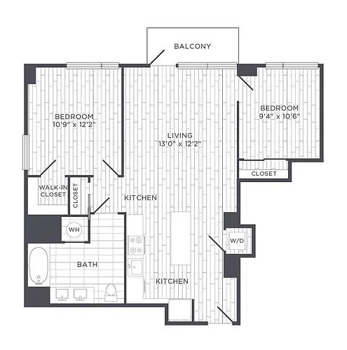 Floor plan Urban Two Bedroom