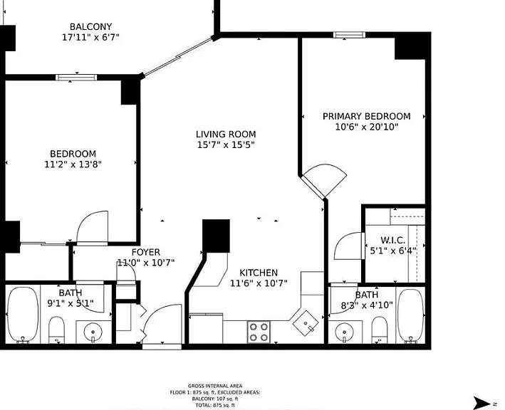 Floorplan is flipped.