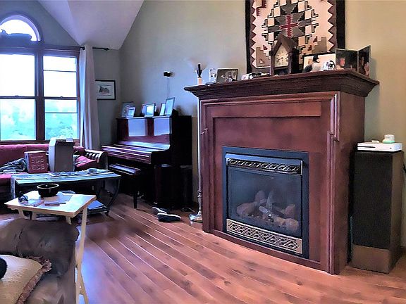 Living room lake view