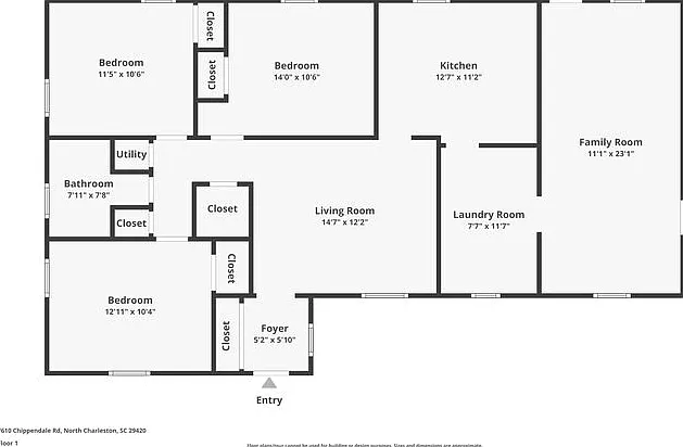 3 bed, 1.0 bath, 1330 sqft, $1,945 — Photo 2