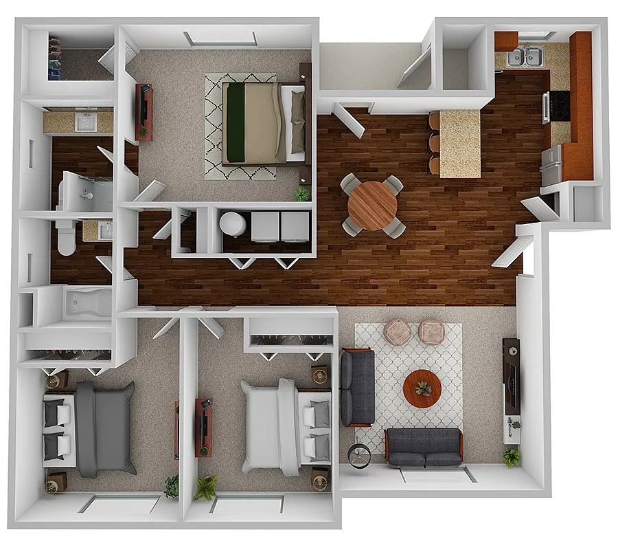 Floor plan 3 Bed 2 Bath