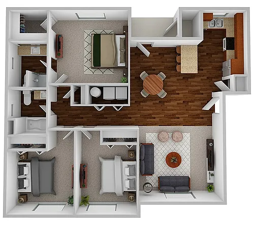 Floor plan 3 Bed 2 Bath
