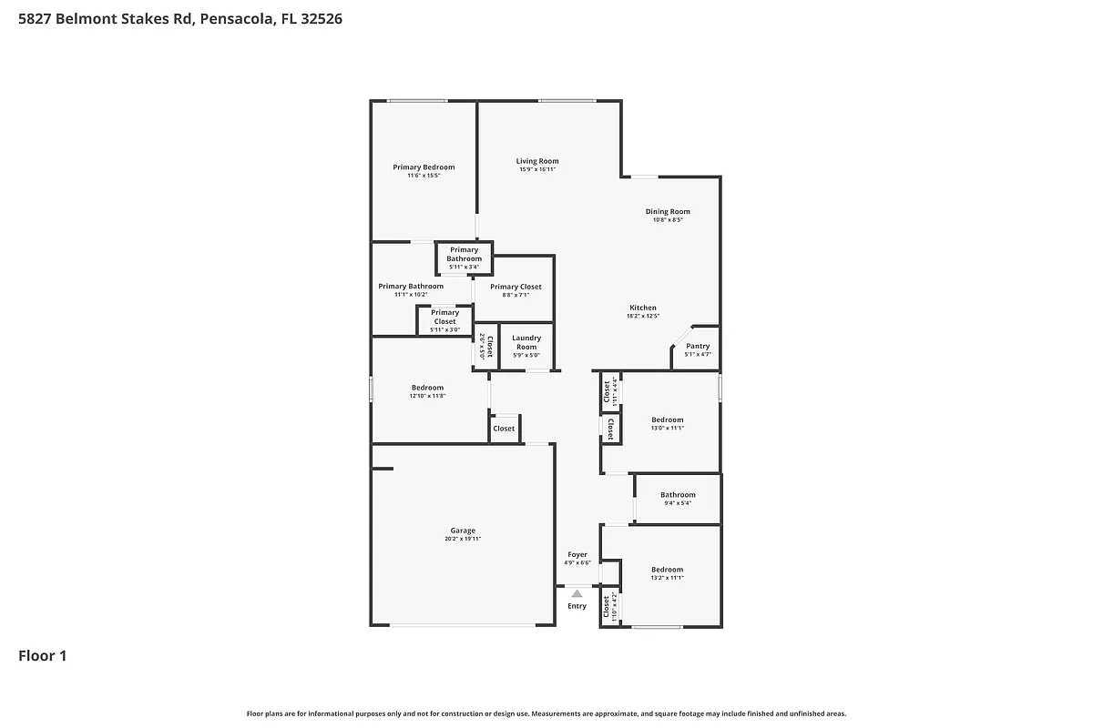 Photo 2 of 16 - 5827 Belmont Stakes Rd - Pensacola, FL 1-Floor-1 13_03312026 - 5827 Belmont Stakes Rd
