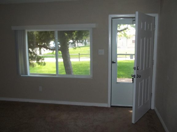 Living room, front door