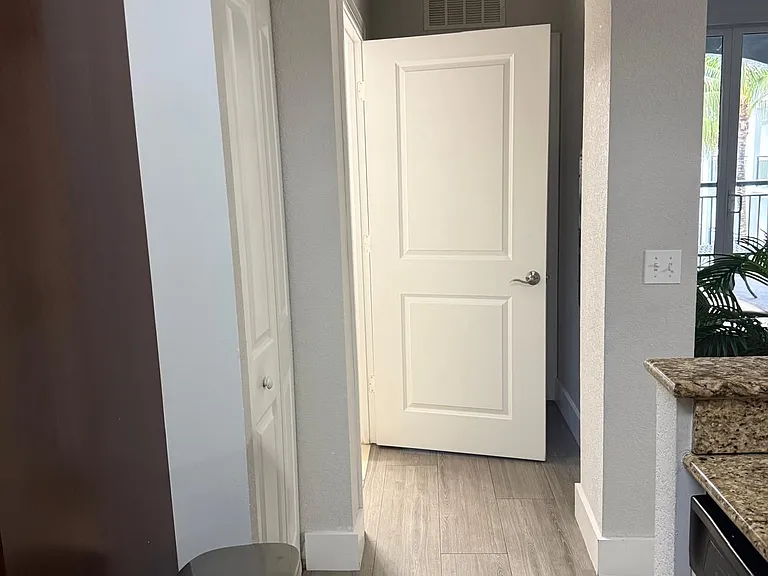 Hallway to second bedroom and bathroom
