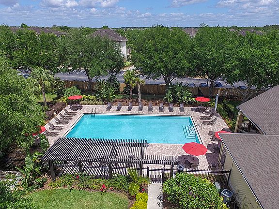 Resort-style outdoor pool and sun deck