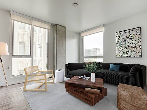 Open living room at Vance in San Francisco, CA.