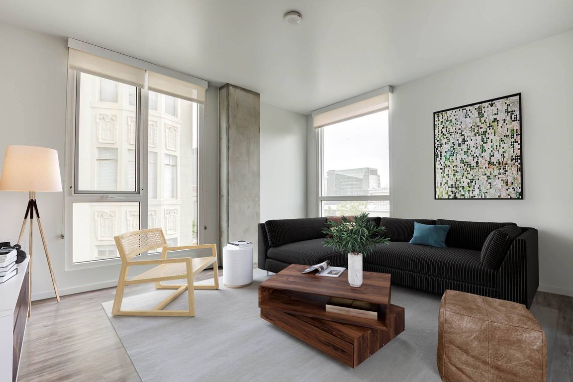 Open living room at Vance in San Francisco, CA.