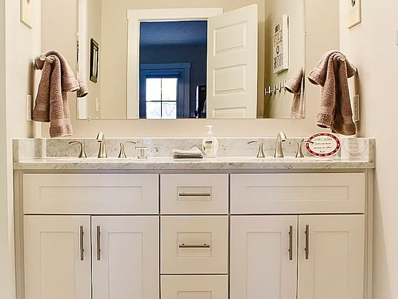 Master bathroom with double vanity