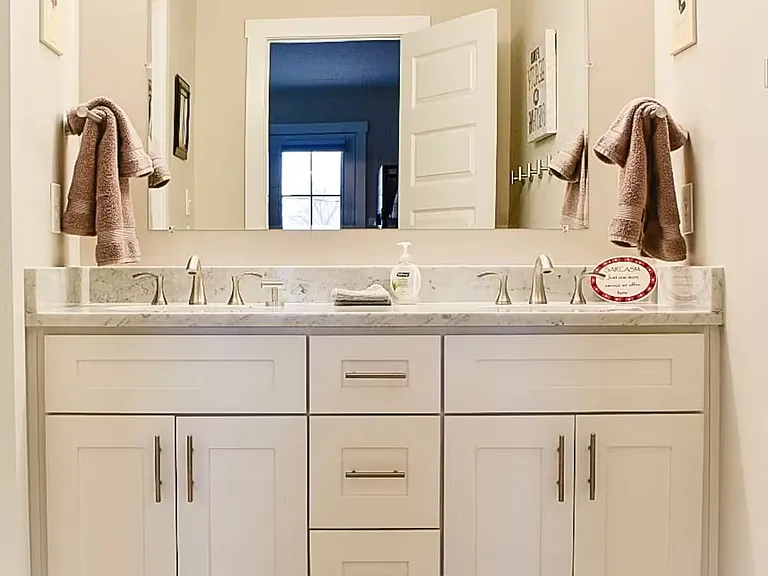 Master bathroom with double vanity