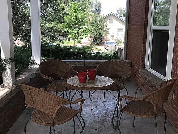 Large covered porch