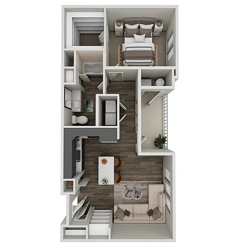 Floor plan 1x1-802