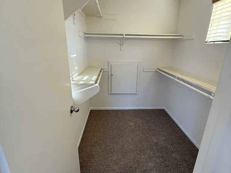 Walk-in closet in loft