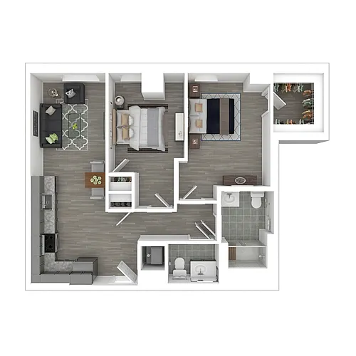 Floor plan The Crossing (B14-UFAS-UD-VHI)