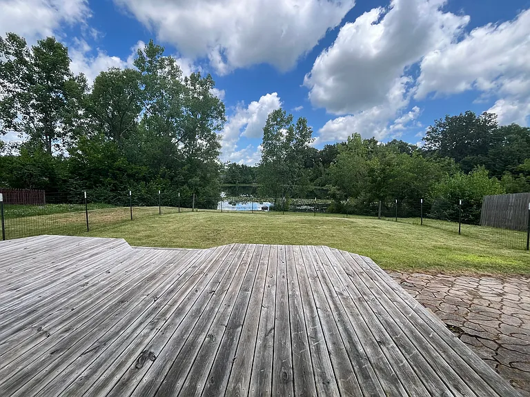 View of pond from the deck