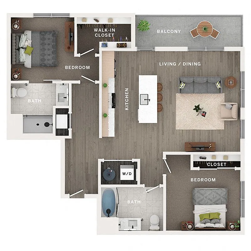 Floor plan C5 - Two Bedroom