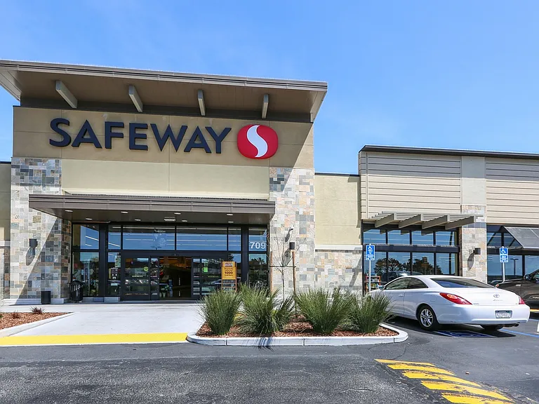 Safeway is located just across the street