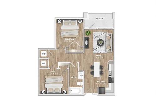 Floor plan A13D-Den
