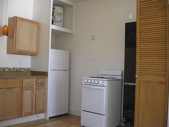 Kitchen with pantry.