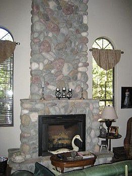 36' River Rock Fire  Place