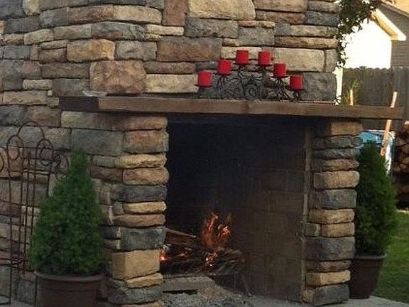 Backyard Fireplace