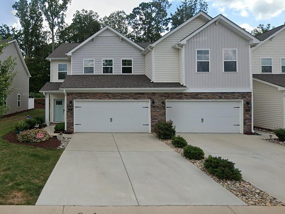 Front of townhome, unit is on left.