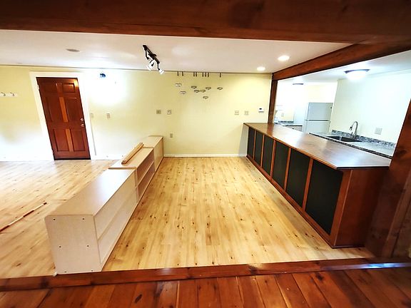 Bar seating and dining area