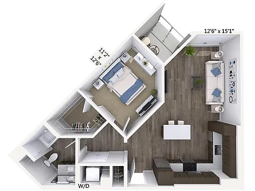 Floor plan Furnished-A6-743-Furnished