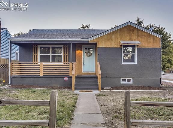 New Stucco and cute porch. 