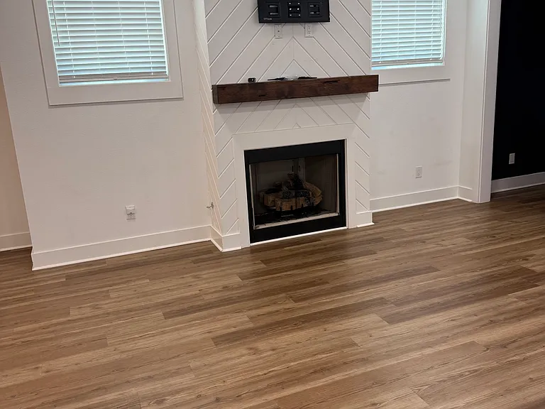 Living area with tv mount