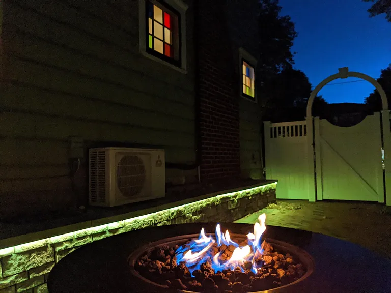 Nothing like gathering around a warm fire on a spring night.