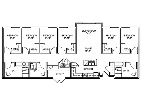 Floor plan Tower 6 bed 3 bath