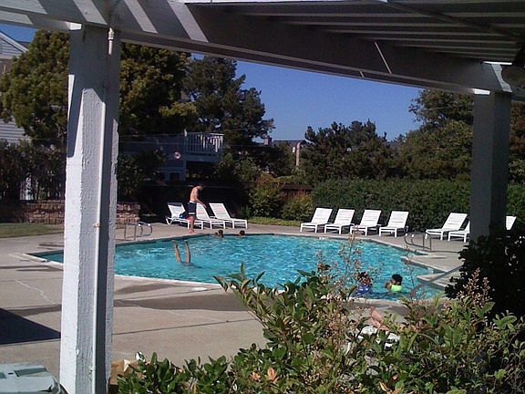 pool and spa steps away