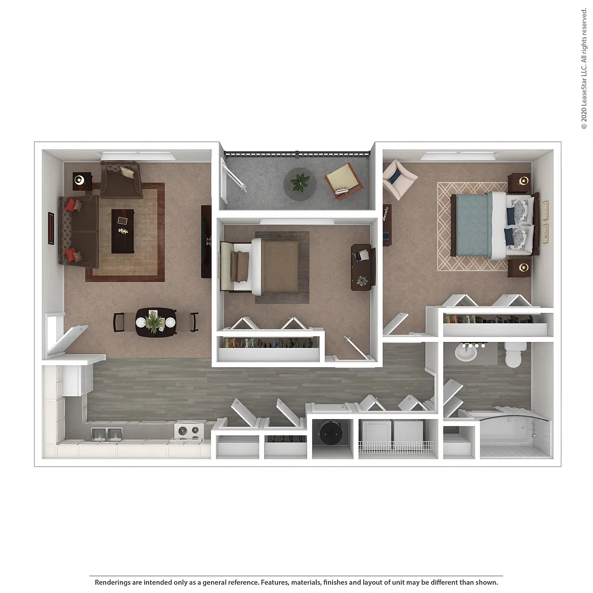 Floor plan 2 Bedroom 1 Bath