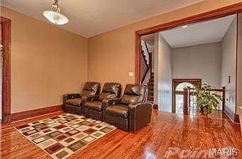 View of stairway from family room