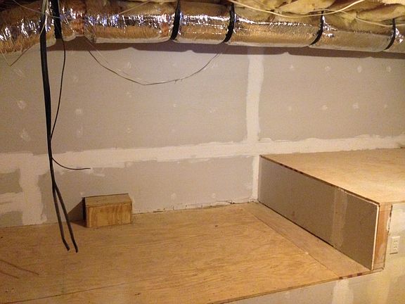 Storage area off garage