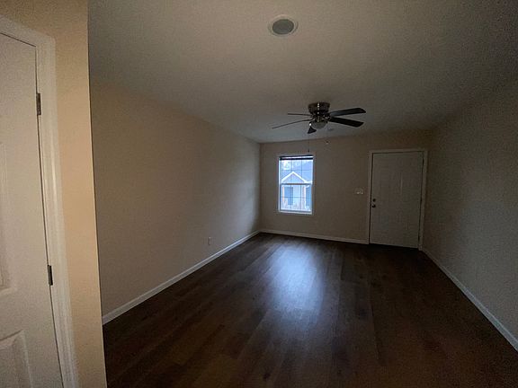 Front door and living room area.