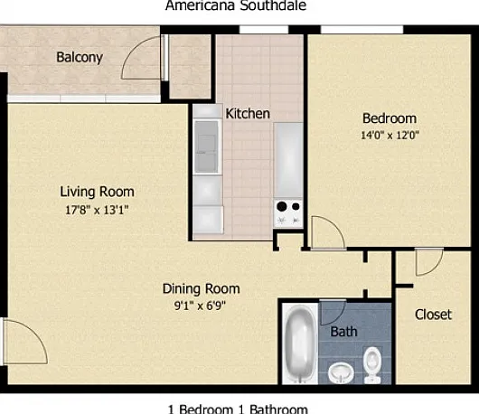 1 Bedroom 1 Bath 1 Bedroom 1 Bath
