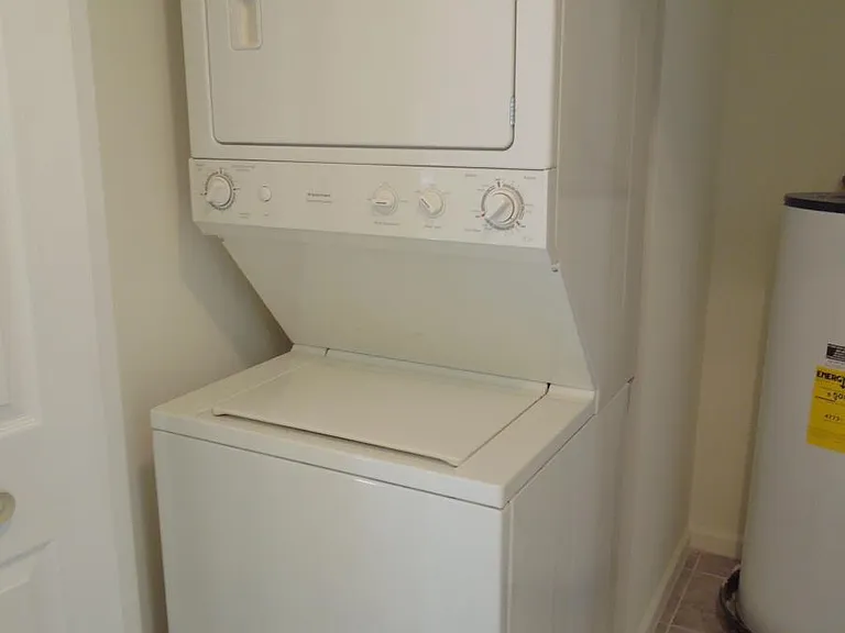 Stack washer and dryer