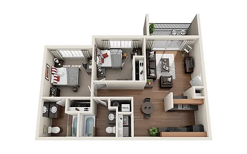Floor plan 2x2 Premium