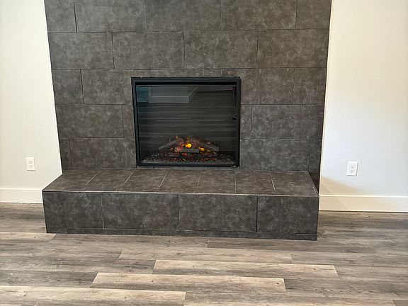 Downstairs Family Room with electric fireplace