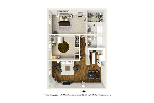 Floor plan 2 Bedroom, 2 Bath