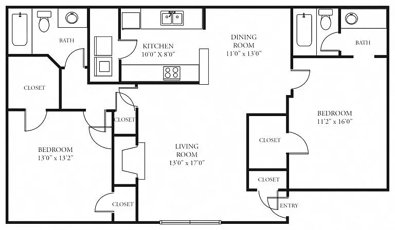 Floor plan 2X2B