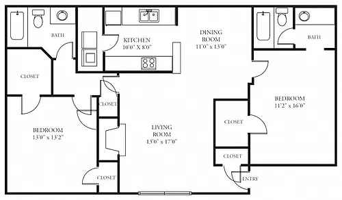 Floor plan 2X2B