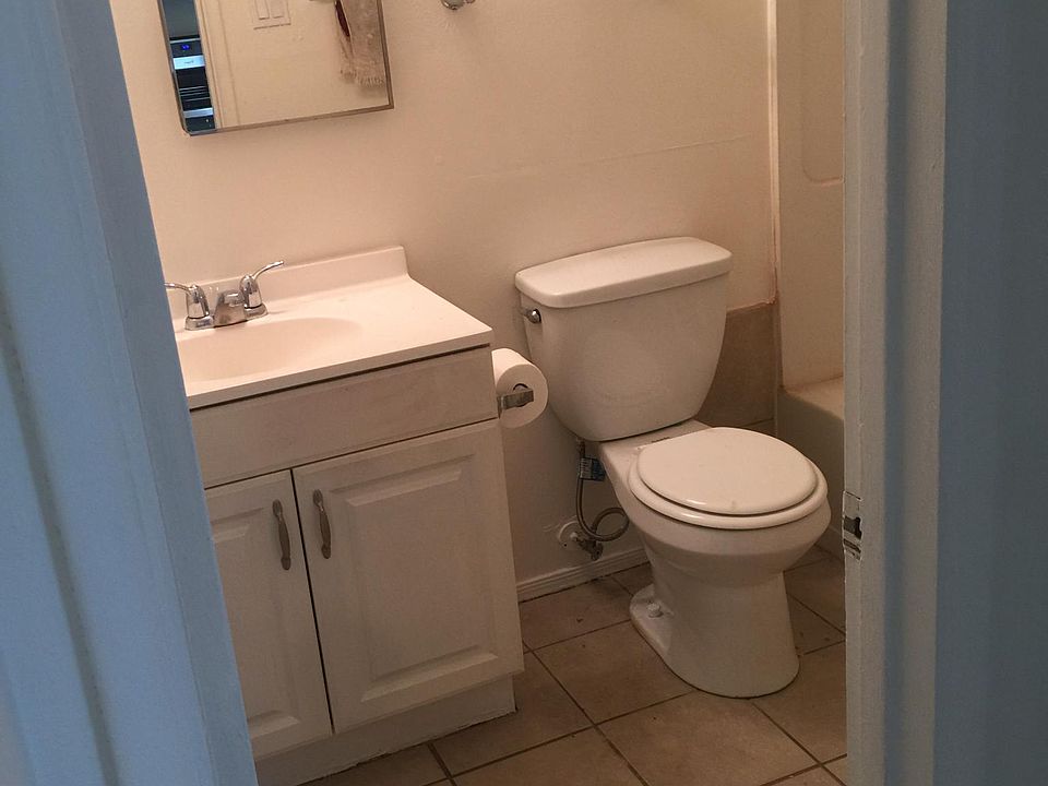 Bathroom looking from entry.