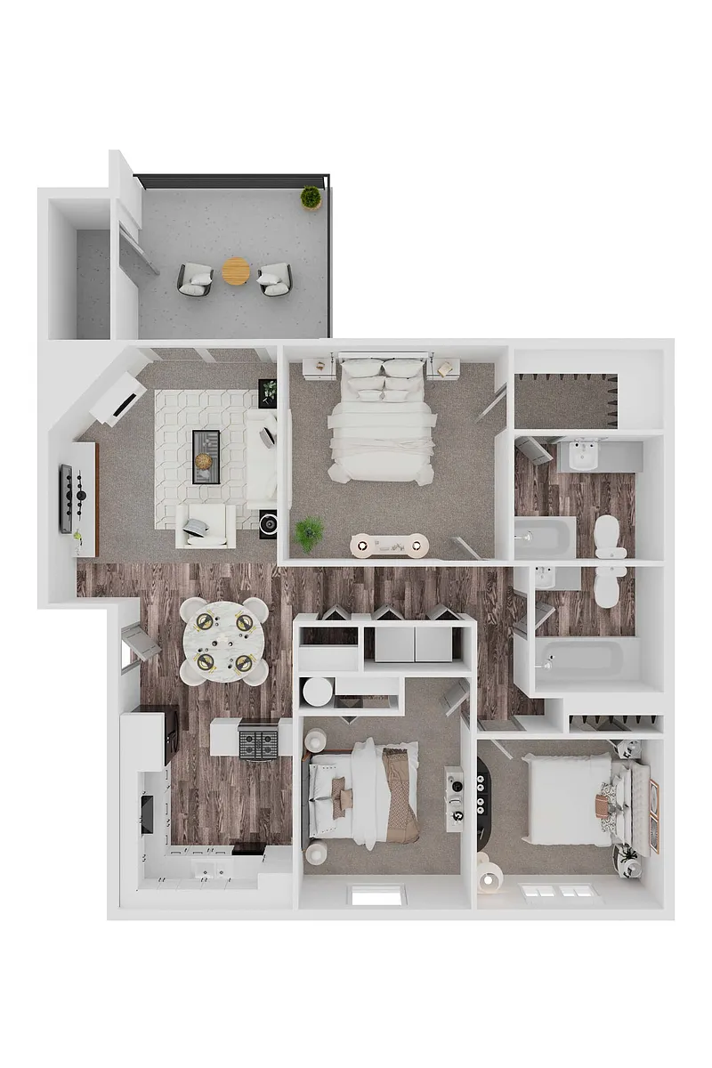 Floor plan 3/2 1025sf