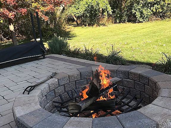 A Firepit has gas starter.