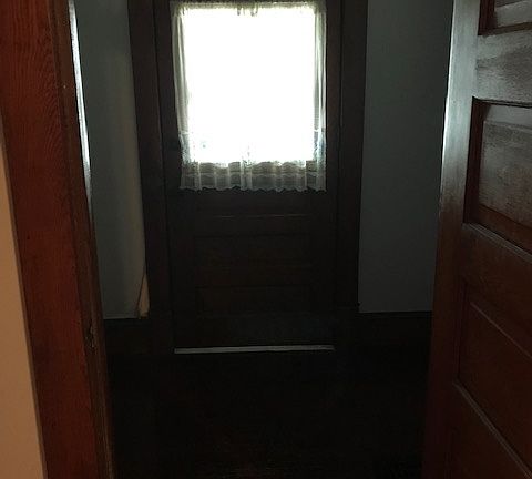 Front entry looking out from the living room.